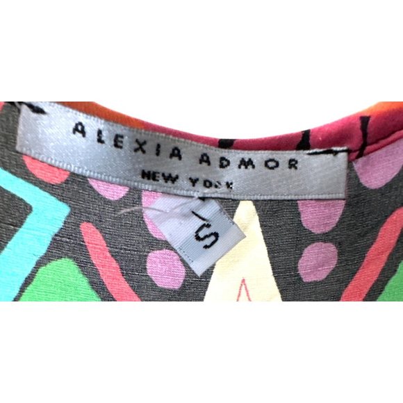 Alexia Admor Wrap Multi-colored Dress with ties looping around the waist inside - Picture 7 of 8